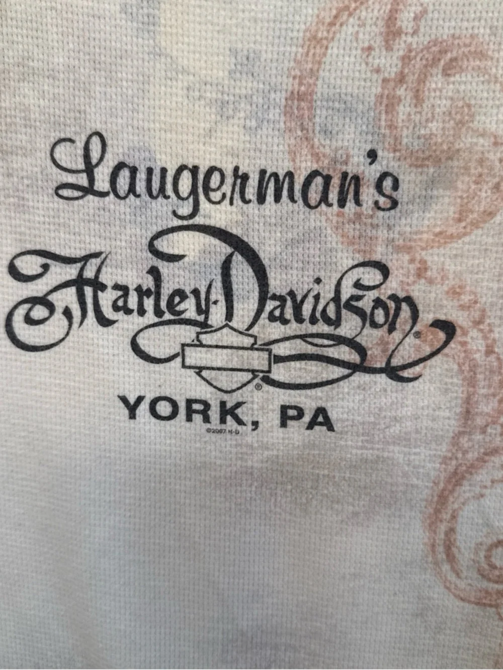 Harley-Davidson Cream Floral Paisley Sleeveless Tank - Picture 7 of 7